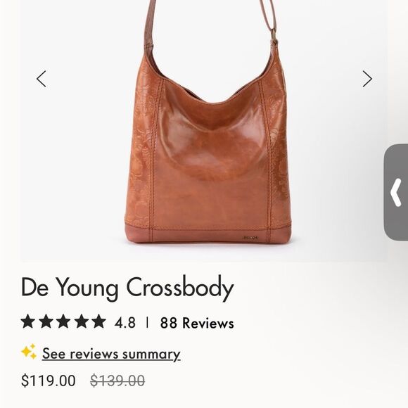 The Sak 2025 brown tan tobacco floral embossed Leather de young Bag NWT - Picture 5 of 14